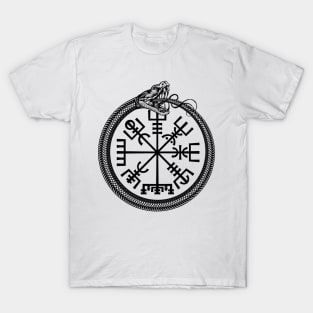 Ouroboros with Vegvisir T-Shirt